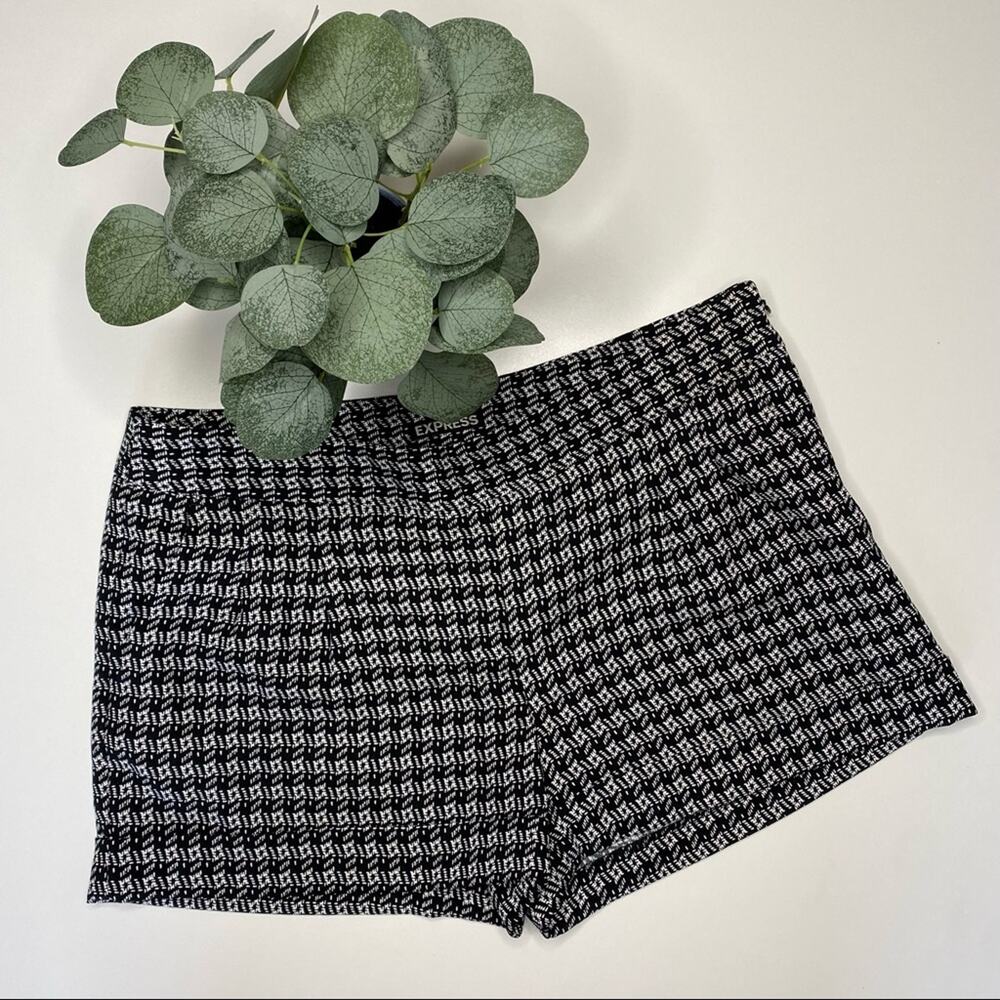 Express | Black & White Print Dress Shorts